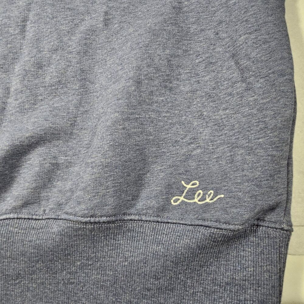Vintage Lee Heavyweight Blue Size XL Pullover Sweatshirt Blank - Picture 7 of 9